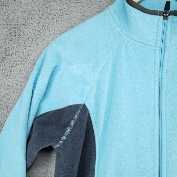 Vintage LL Bean Womens Size Large Blue Full Zip Polartec Fleece Jacket Stretch - Picture 6 of 16